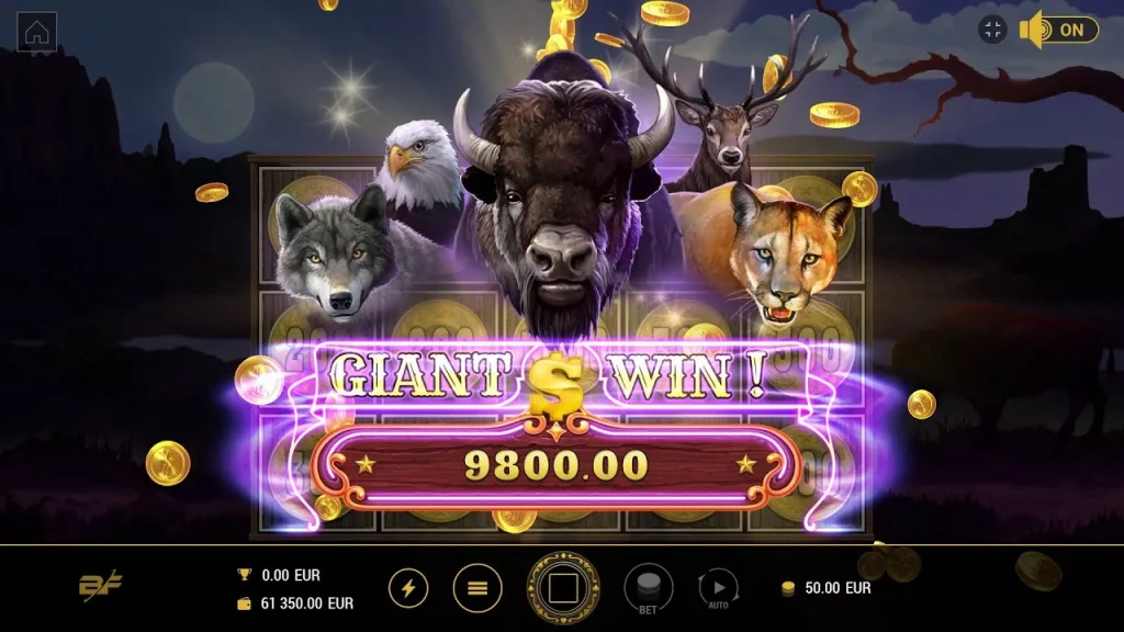 Giro vincente nella slot Buffalo Trail con wild moltiplicatori