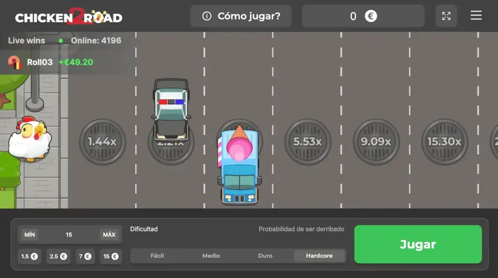 Schermata bonus in Chicken Road